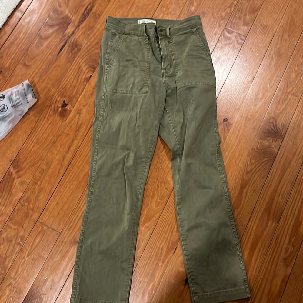 Madewell army green pants